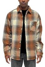 Load image into Gallery viewer, Mens Flannel Shirt Jacket Shacket