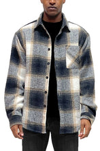 Load image into Gallery viewer, Mens Flannel Shirt Jacket Shacket