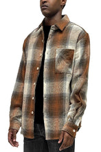 Load image into Gallery viewer, Mens Flannel Shirt Jacket Shacket