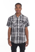 Load image into Gallery viewer, Weiv Men's Casual Short Sleeve Checker Shirts