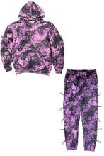 Load image into Gallery viewer, TYE DYE SLEEVE TOGGLE HOODIE AND SWEAT SET
