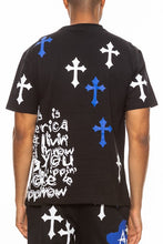 Load image into Gallery viewer, Weiv Cotton Print Chome Cross Thirt
