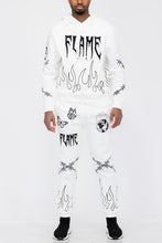 Load image into Gallery viewer, Flame Fire Chenille Hoodie Sweat Set
