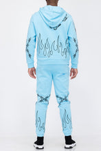 Load image into Gallery viewer, Flame Fire Chenille Hoodie Sweat Set
