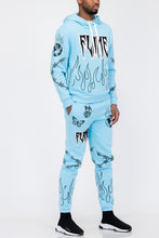 Load image into Gallery viewer, Flame Fire Chenille Hoodie Sweat Set
