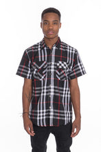 Load image into Gallery viewer, Weiv Men&#39;s Casual Short Sleeve Checker Shirts
