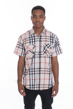 Load image into Gallery viewer, Weiv Men&#39;s Casual Short Sleeve Checker Shirts
