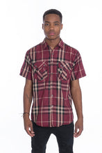 Load image into Gallery viewer, Weiv Men&#39;s Casual Short Sleeve Checker Shirts
