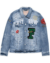 Load image into Gallery viewer, VARSITY PATCHES DENIM JACKET
