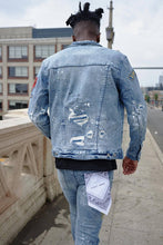 Load image into Gallery viewer, VARSITY PATCHES DENIM JACKET
