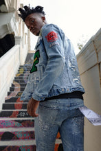 Load image into Gallery viewer, VARSITY PATCHES DENIM JACKET
