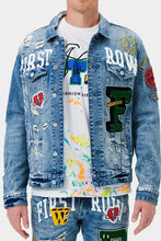 Load image into Gallery viewer, VARSITY PATCHES DENIM JACKET
